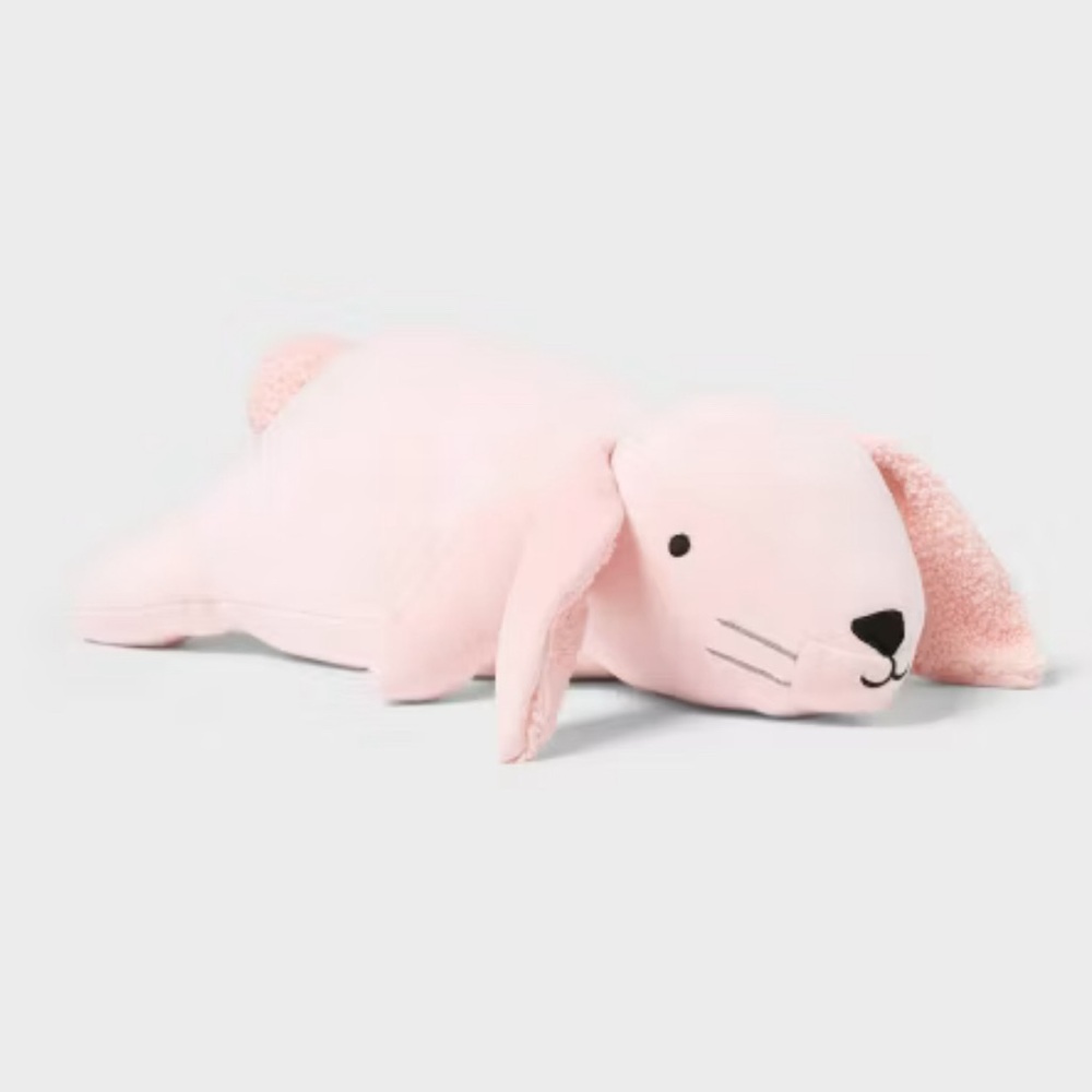 Bunny Weighted Plush Kids' Throw Pillow Pink